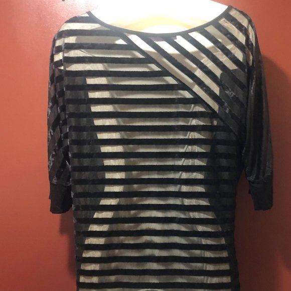 Bat wing sleeves velvet  top - Picture 2 of 7